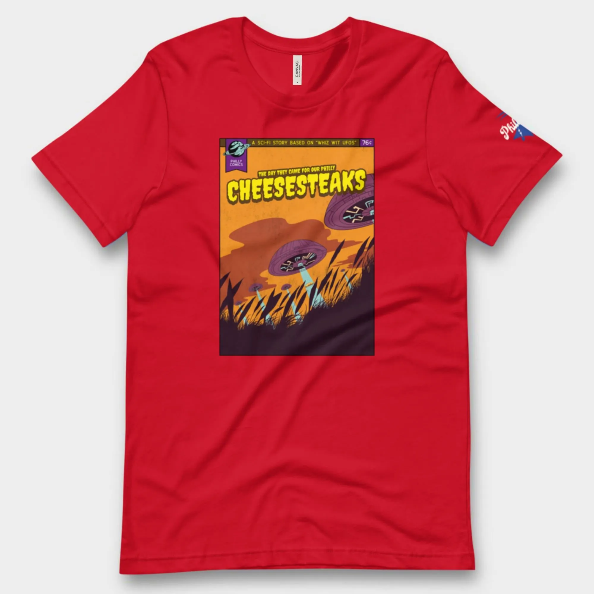 "Philly Comics Alien Cheesesteak Abduction" Tee