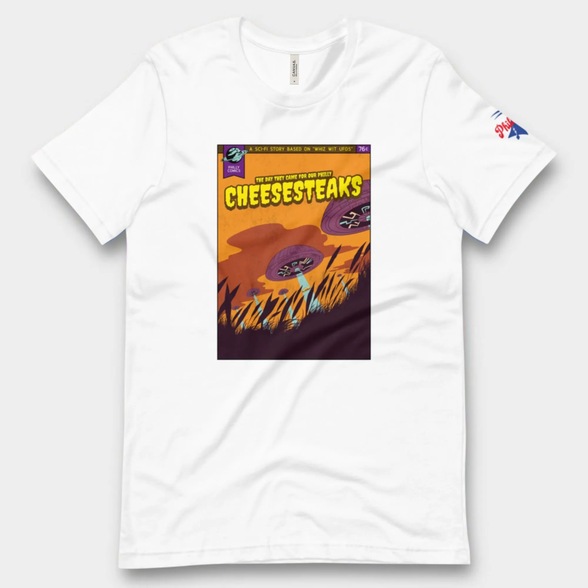 "Philly Comics Alien Cheesesteak Abduction" Tee