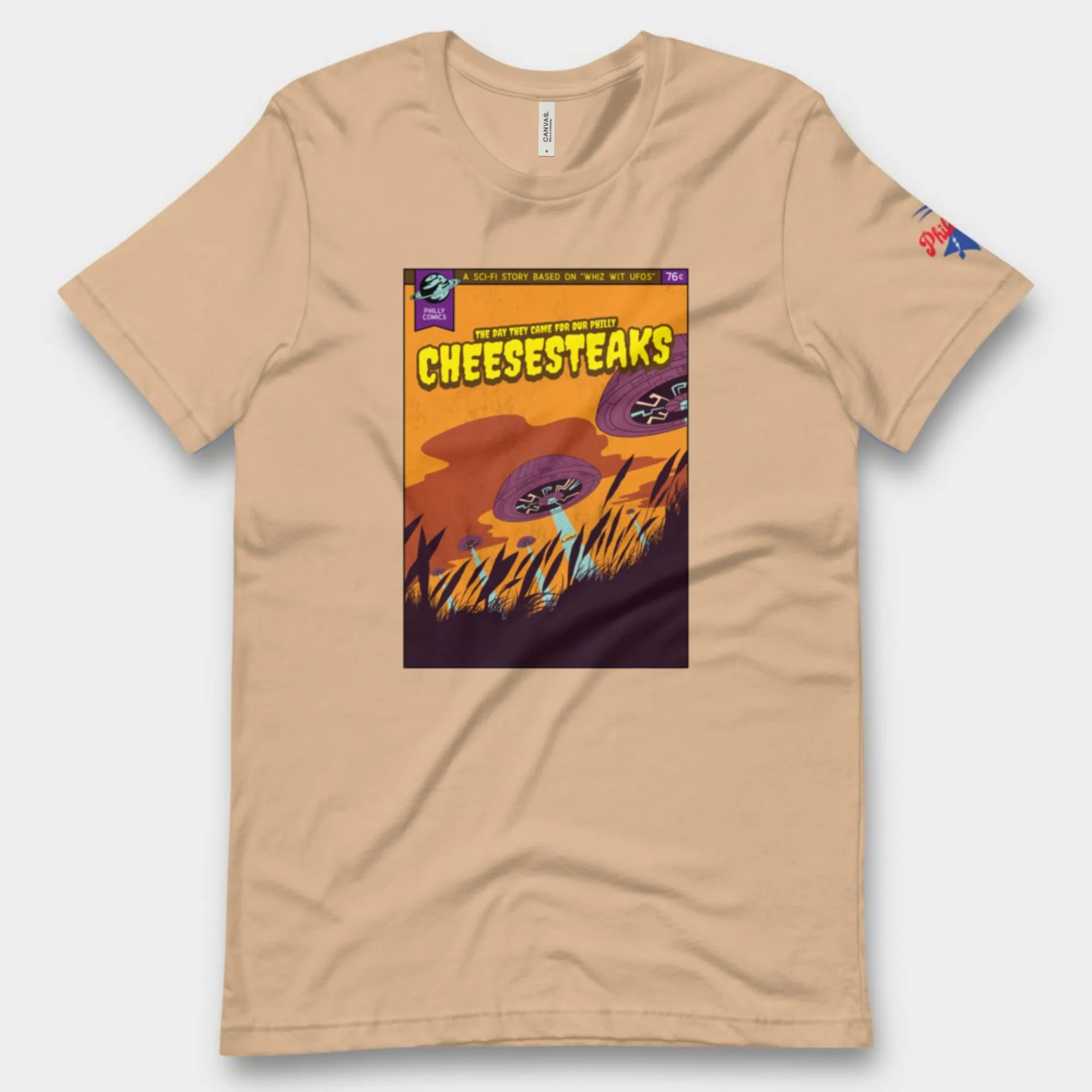 "Philly Comics Alien Cheesesteak Abduction" Tee