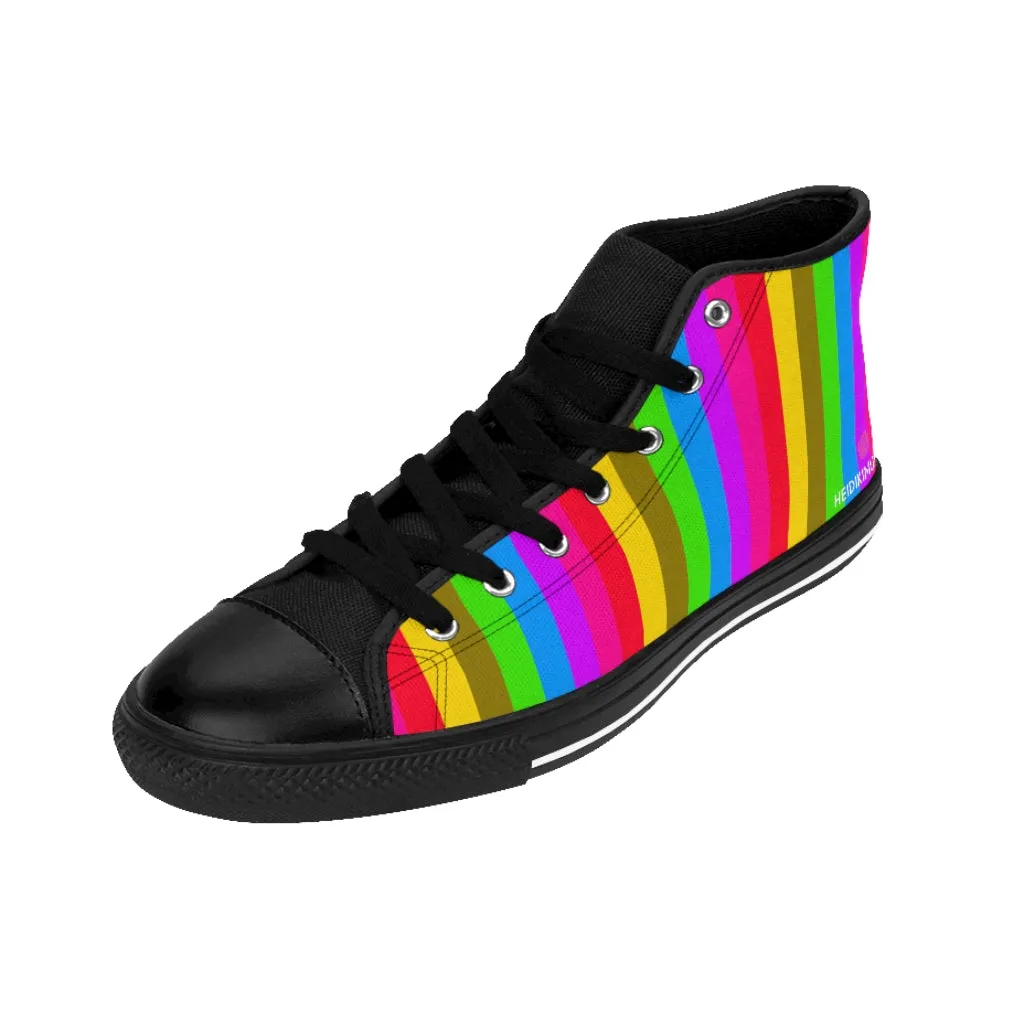 Rainbow Stripes Women's High Tops