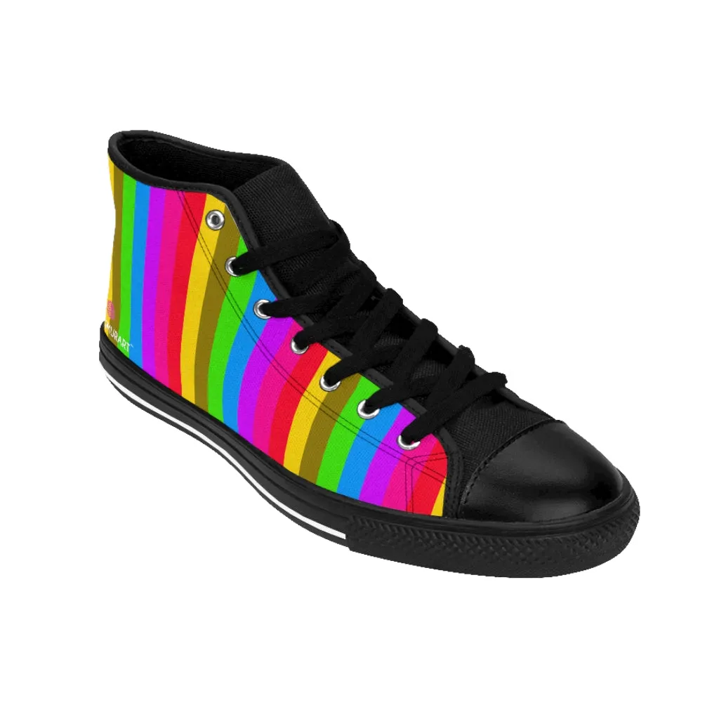 Rainbow Stripes Women's High Tops