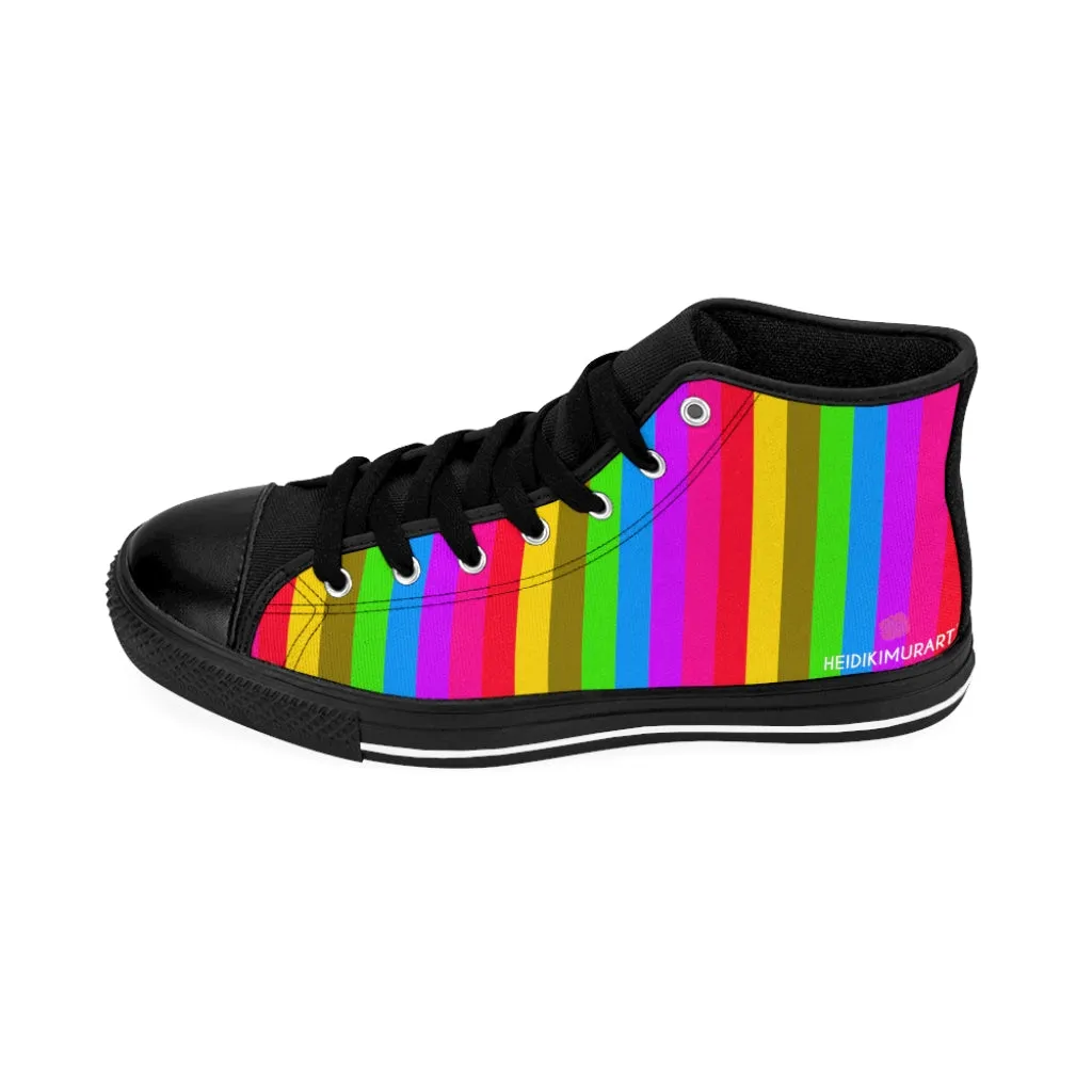 Rainbow Stripes Women's High Tops