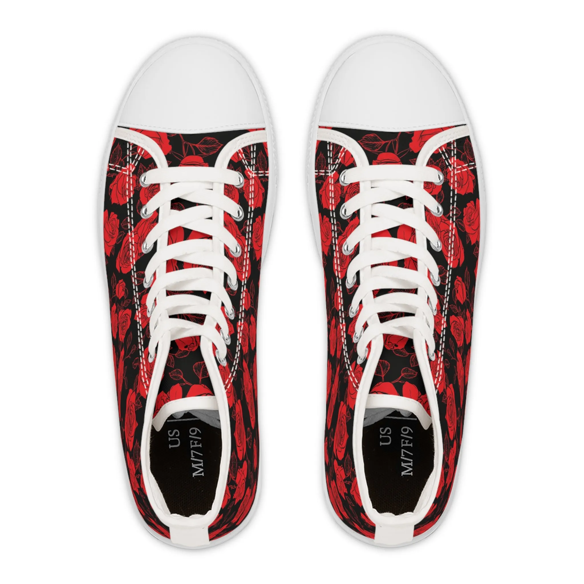 Red Roses Women's High Top Sneakers