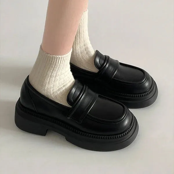 Retro Platform Student Shoes  AD21086