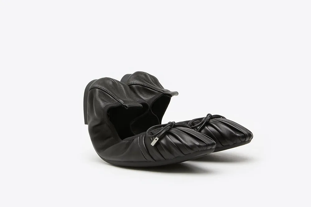 Ribbon Pleated Foldable Flats