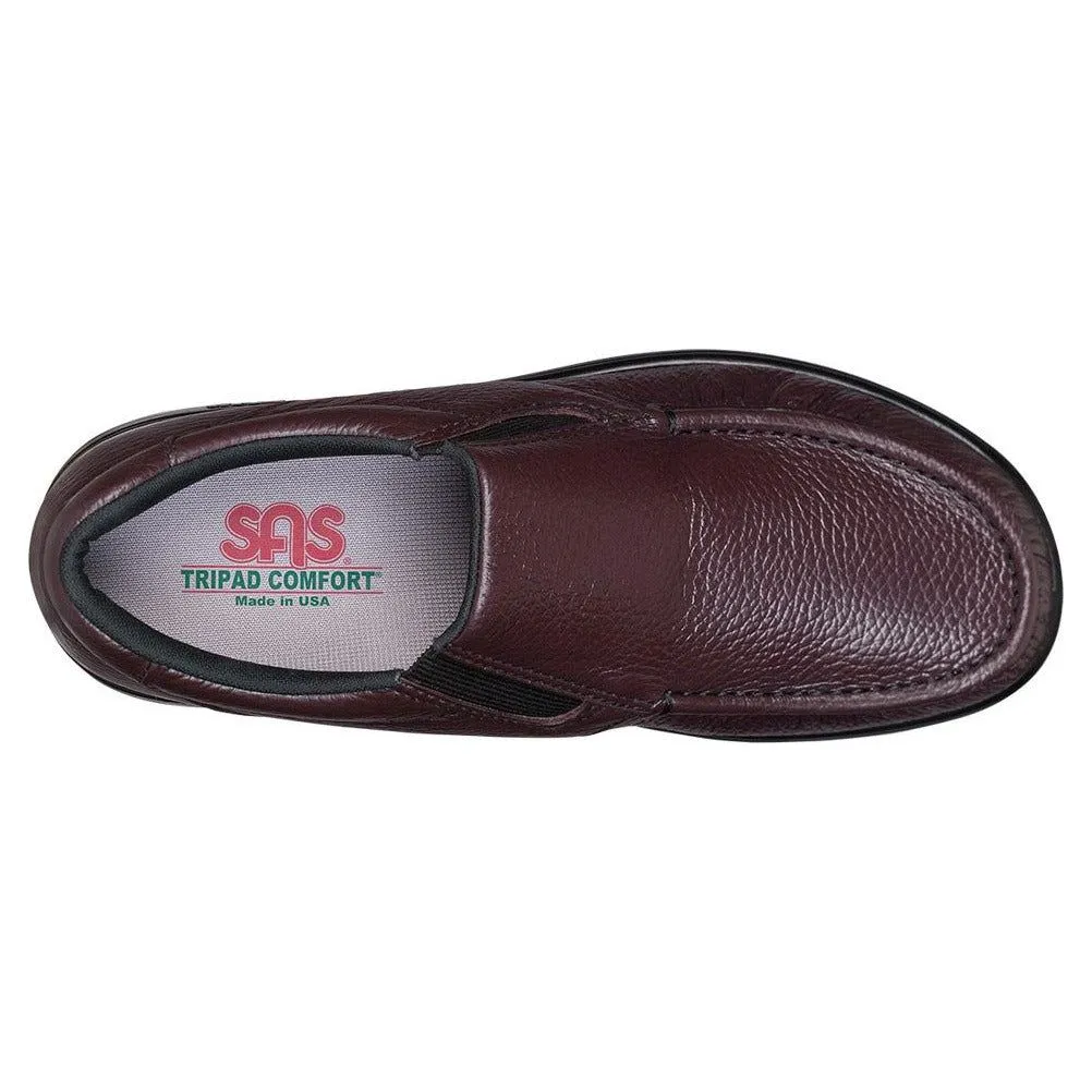 SAS Men's Side Gore Slip On in Cordovan Wide