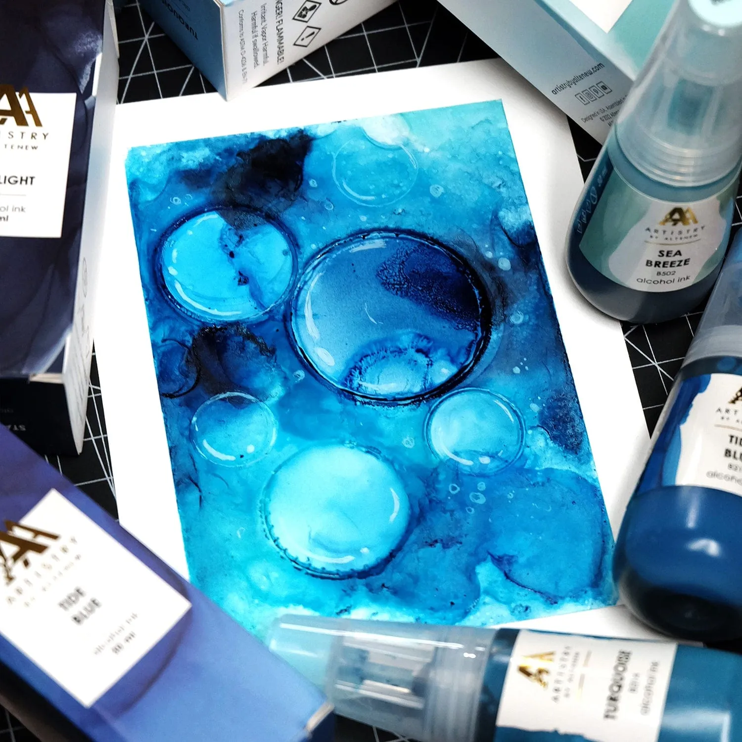 Sea Breeze Alcohol Ink