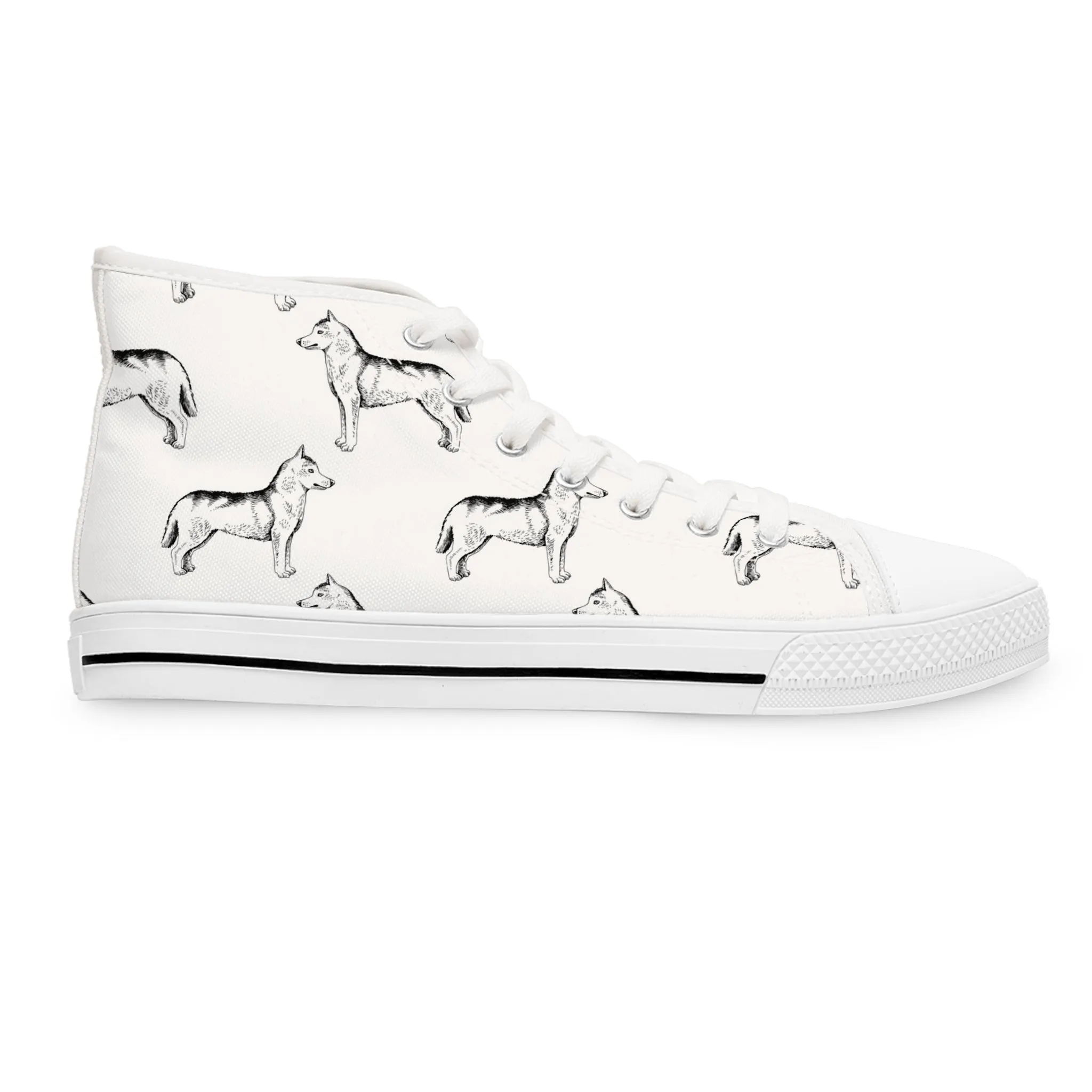 Siberian Husky Women's High Top Sneakers