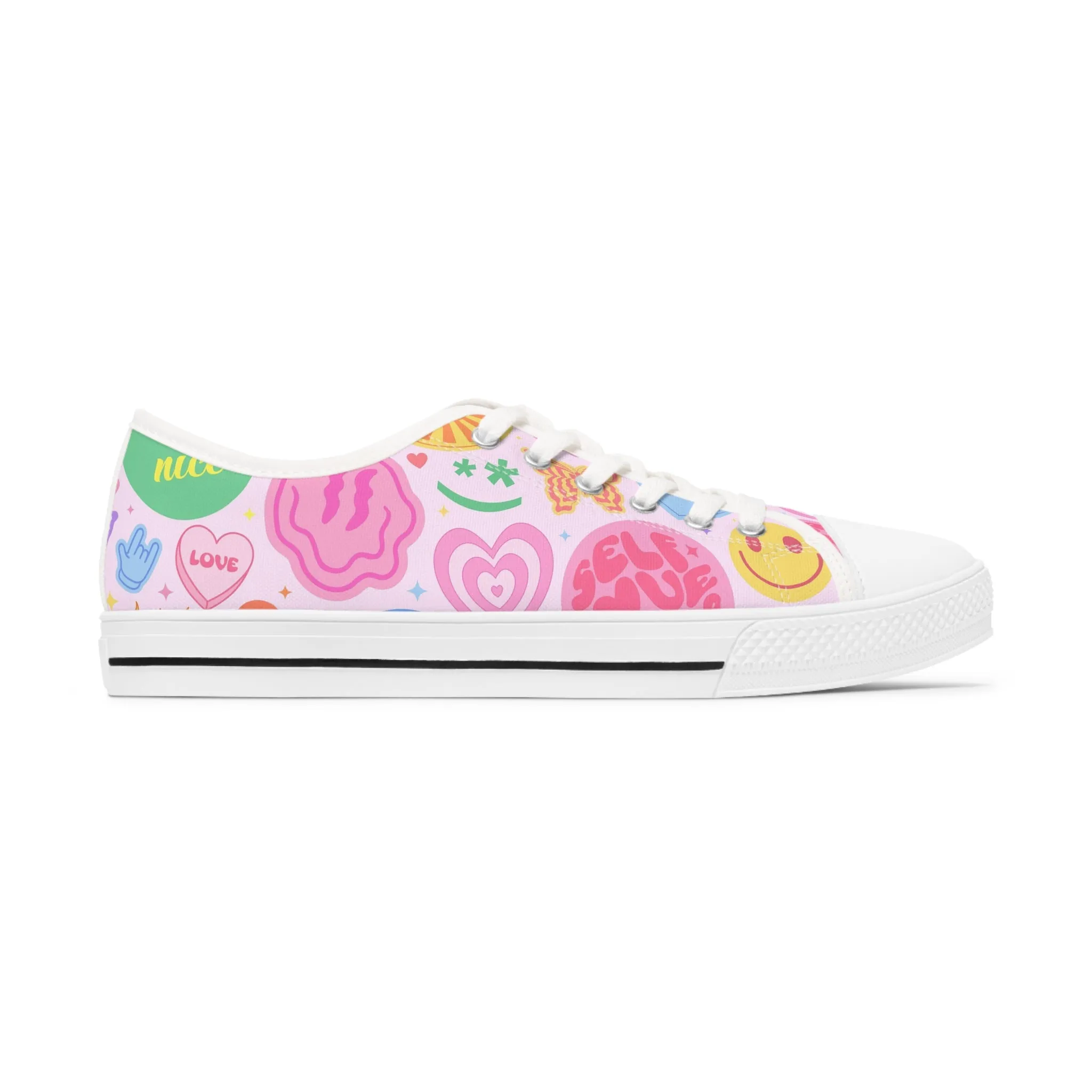 Smile Stickers Women's Low Top Sneakers