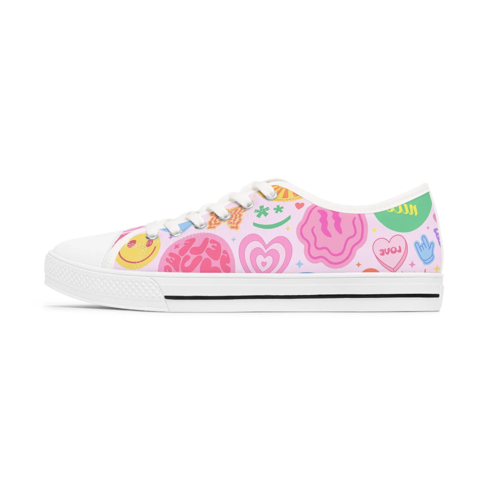 Smile Stickers Women's Low Top Sneakers