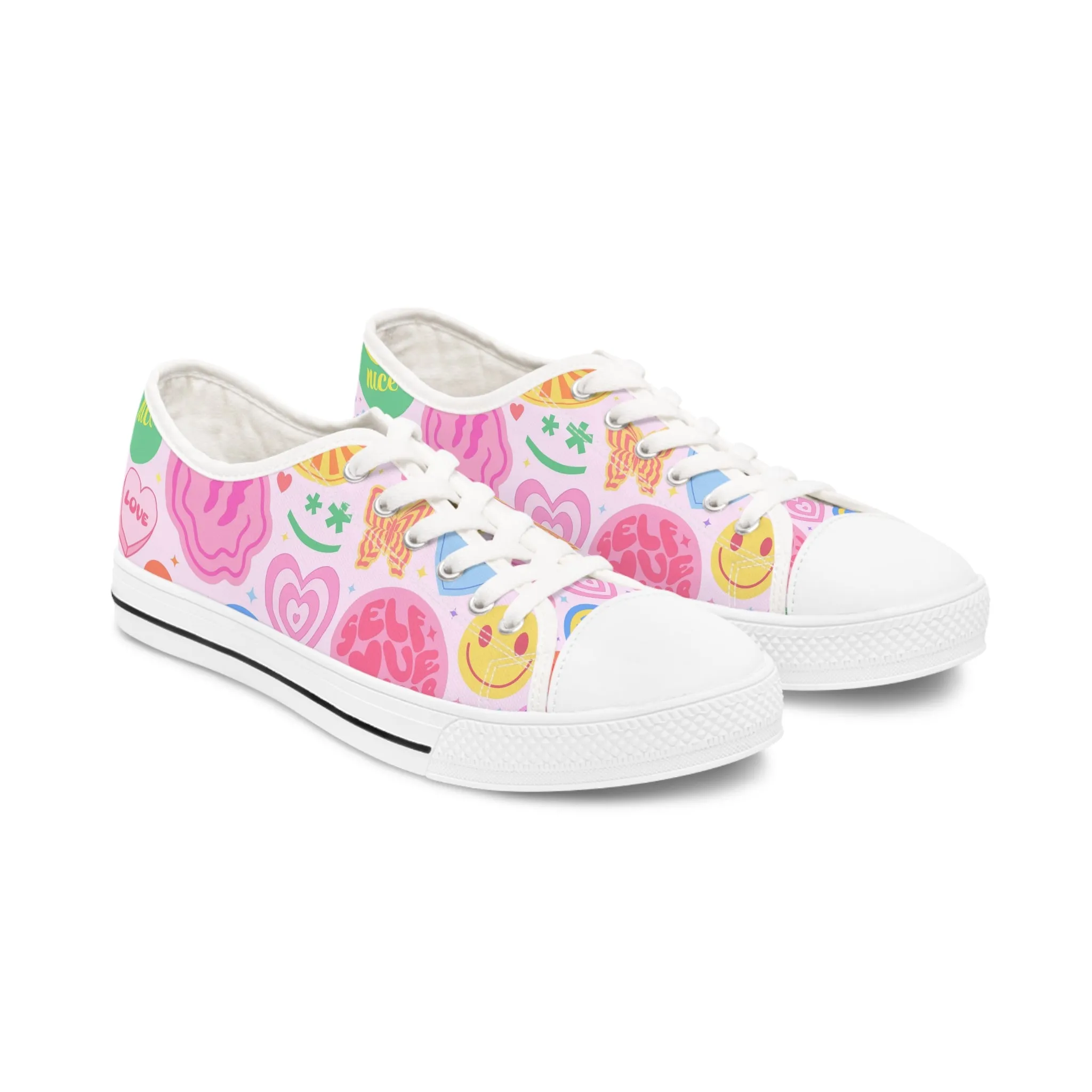 Smile Stickers Women's Low Top Sneakers