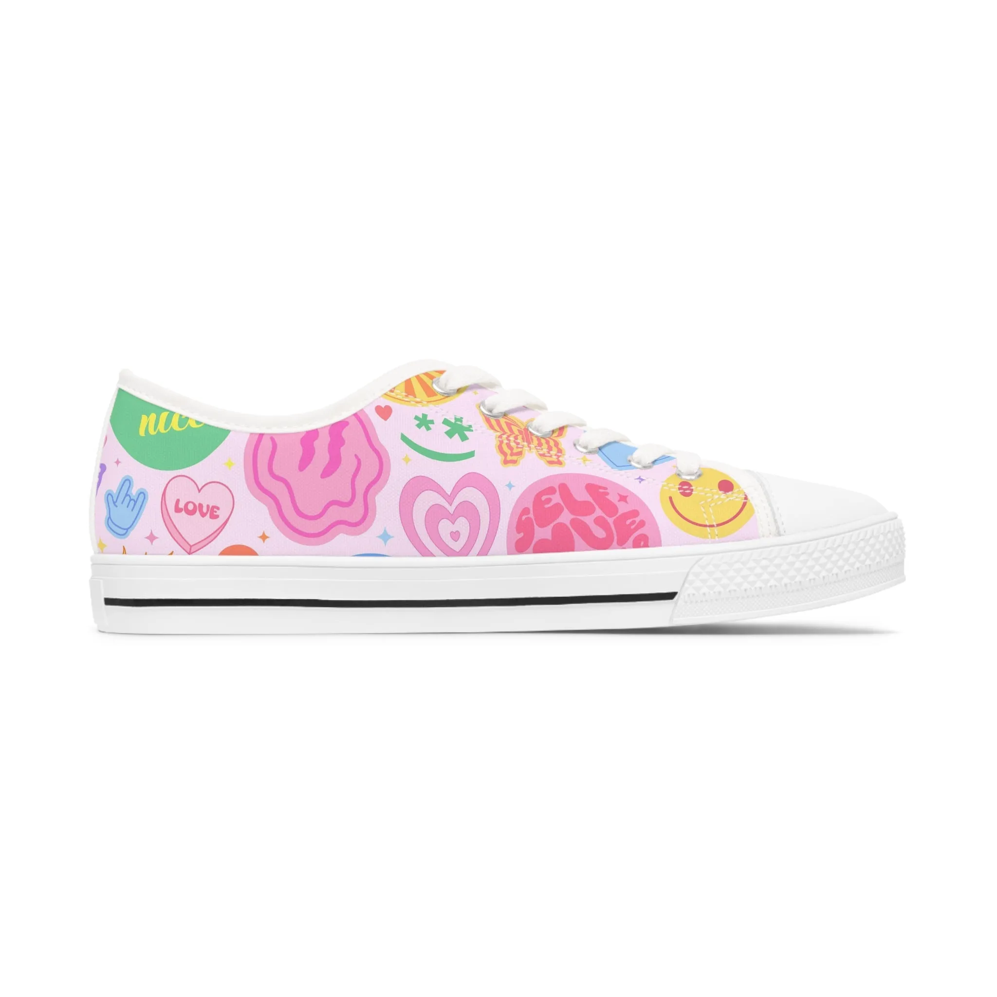 Smile Stickers Women's Low Top Sneakers