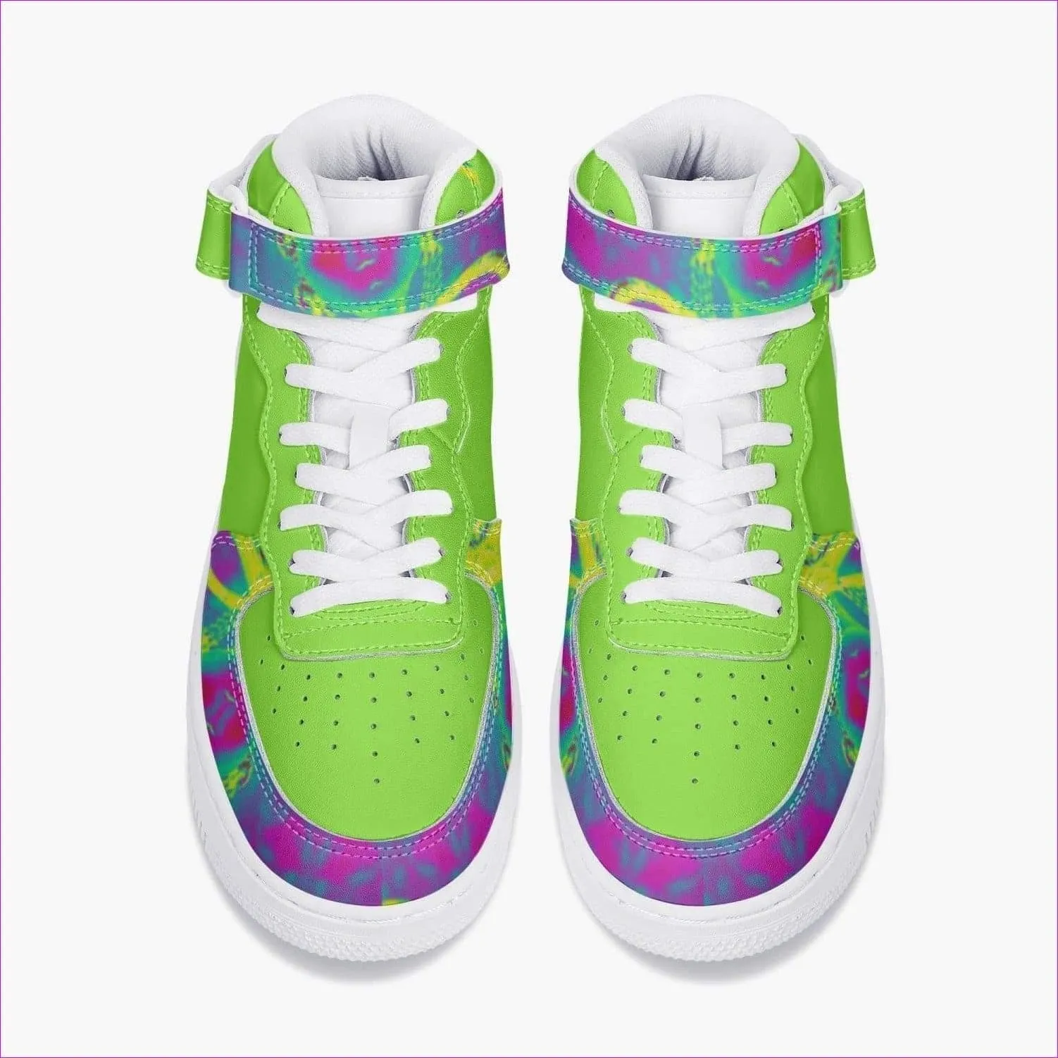 Snake High-Top Leather Sports Sneakers