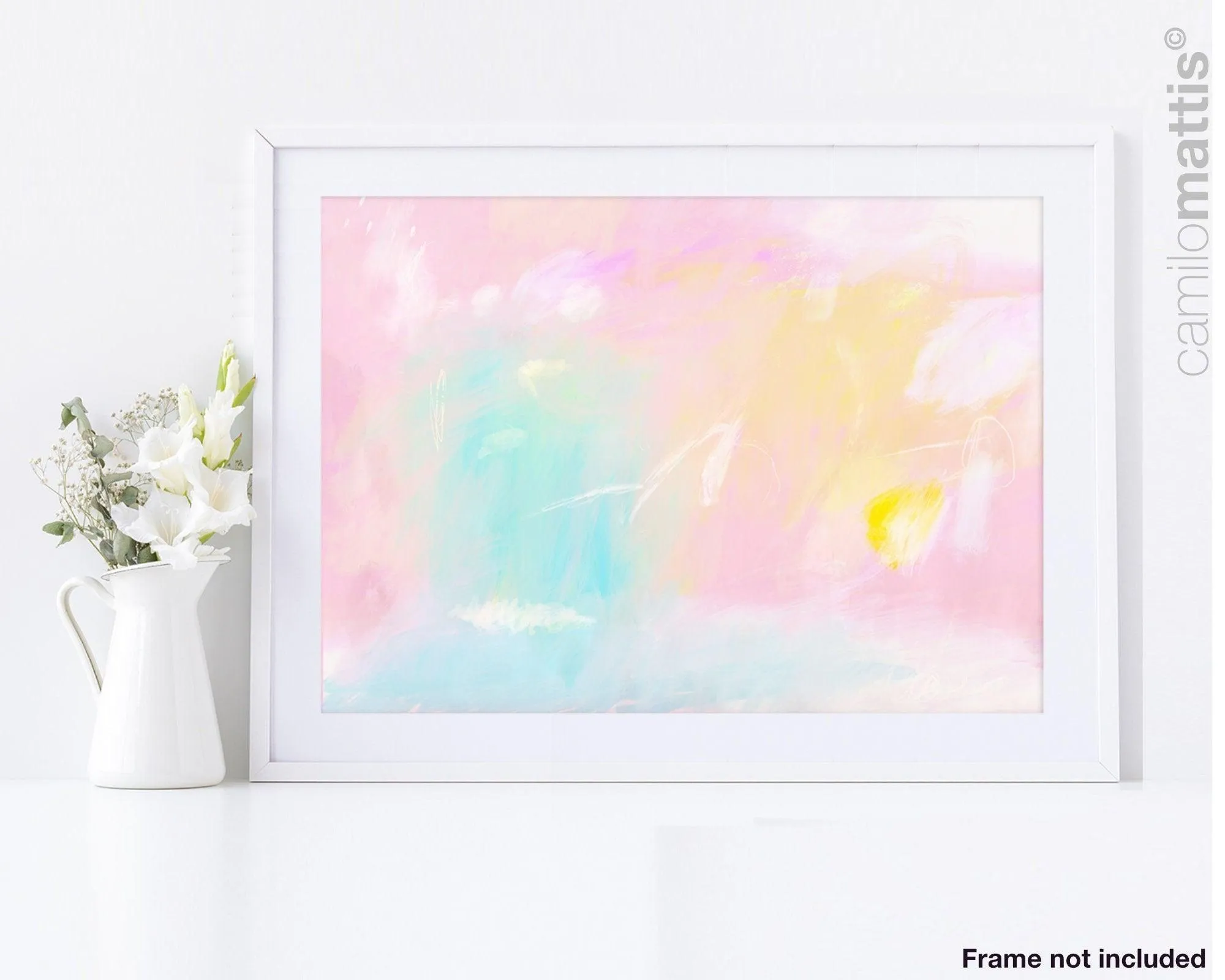 soft colors abstract art print, 30x40 print, Boho art print, Pink wall art, Pink abstract painting