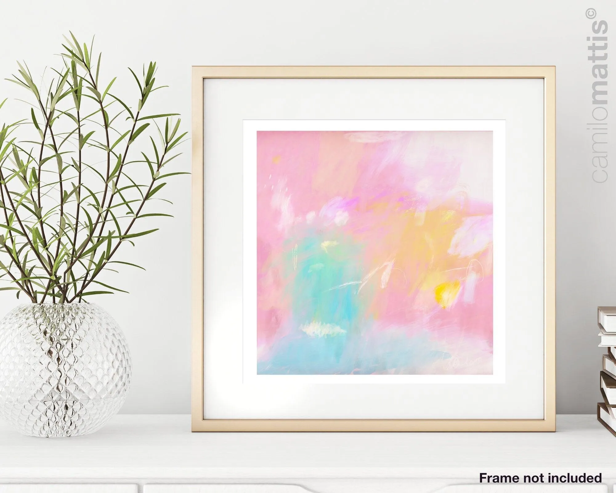 soft colors abstract art print, 30x40 print, Boho art print, Pink wall art, Pink abstract painting