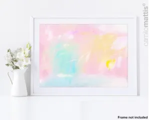 soft colors abstract art print, 30x40 print, Boho art print, Pink wall art, Pink abstract painting