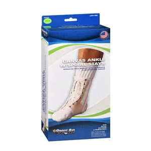 Sport Aid Canvas Ankle Support With Spiral Stays Medium each By Scott Specialties