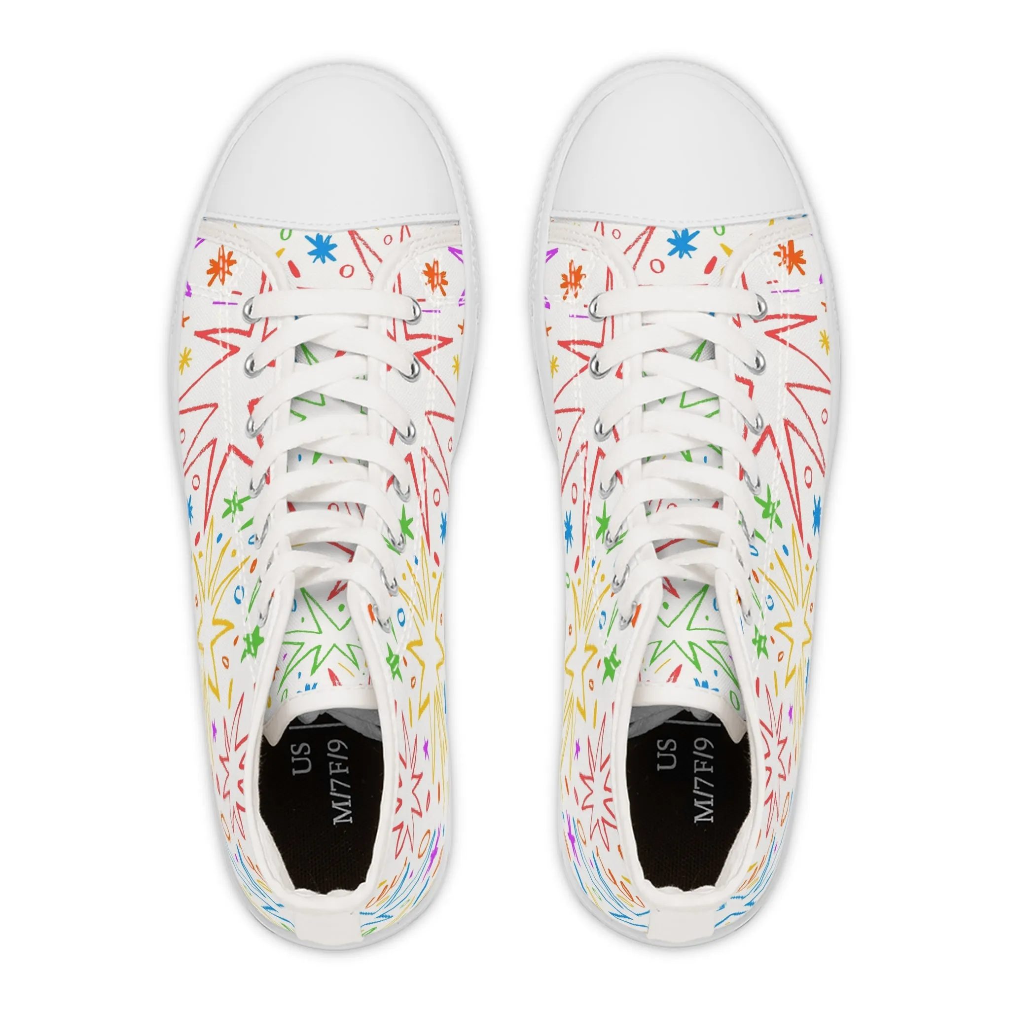 Stars and Confetti Women's High Top Sneakers