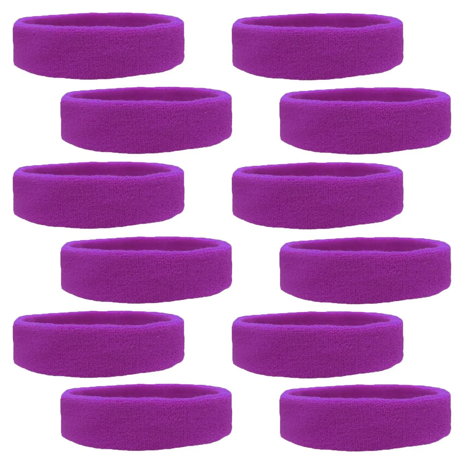 Sweatbands Soft Terry Cotton 12 pack Choose Colors & Quantities: