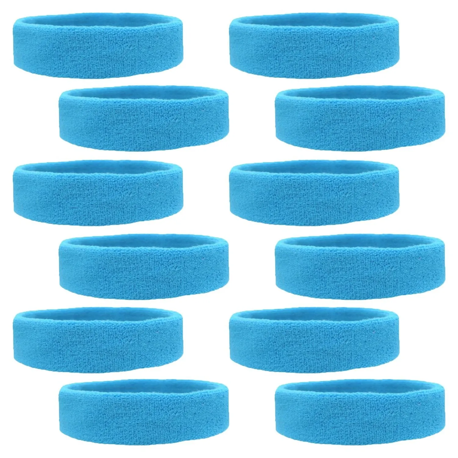 Sweatbands Soft Terry Cotton 12 pack Choose Colors & Quantities: