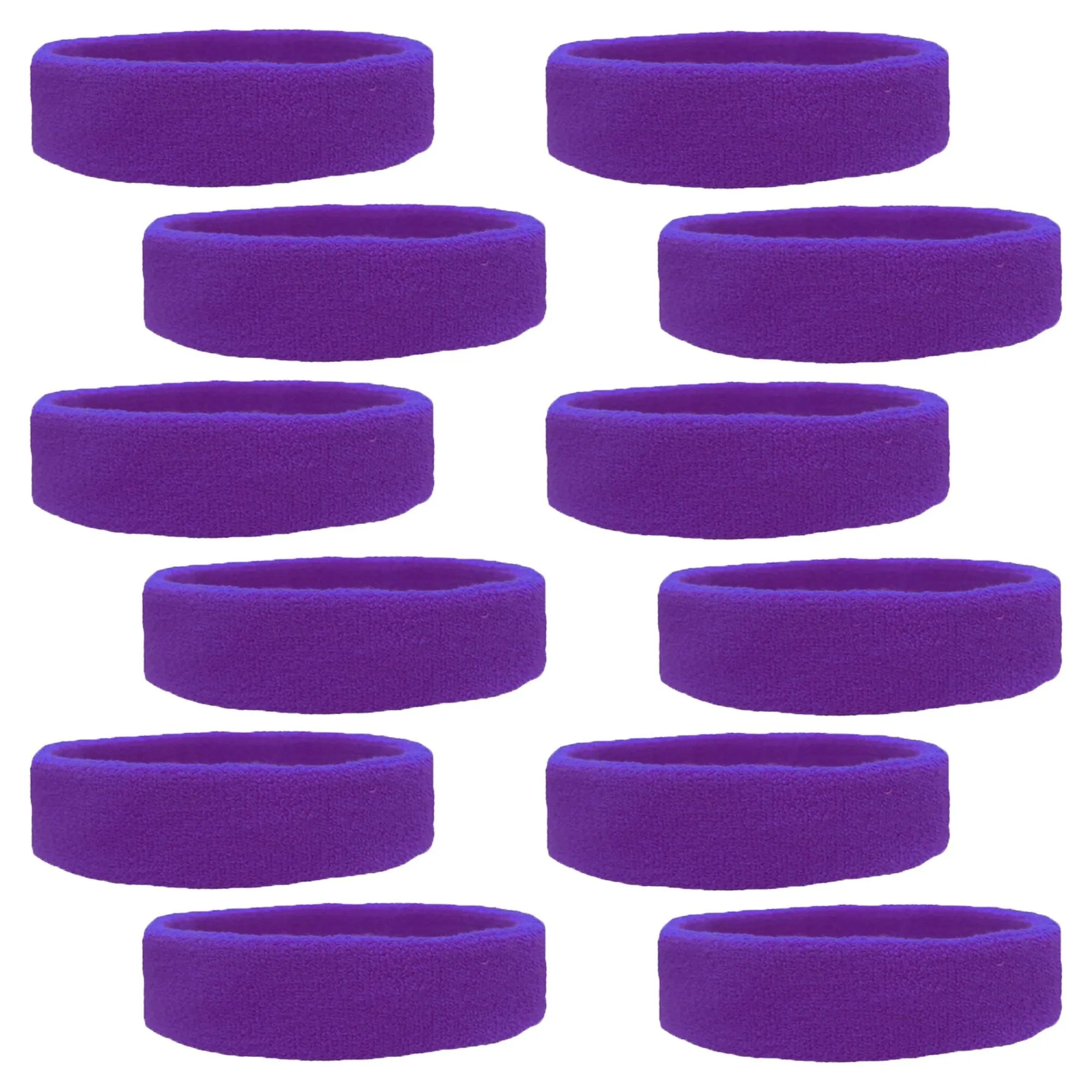 Sweatbands Soft Terry Cotton 12 pack Choose Colors & Quantities: