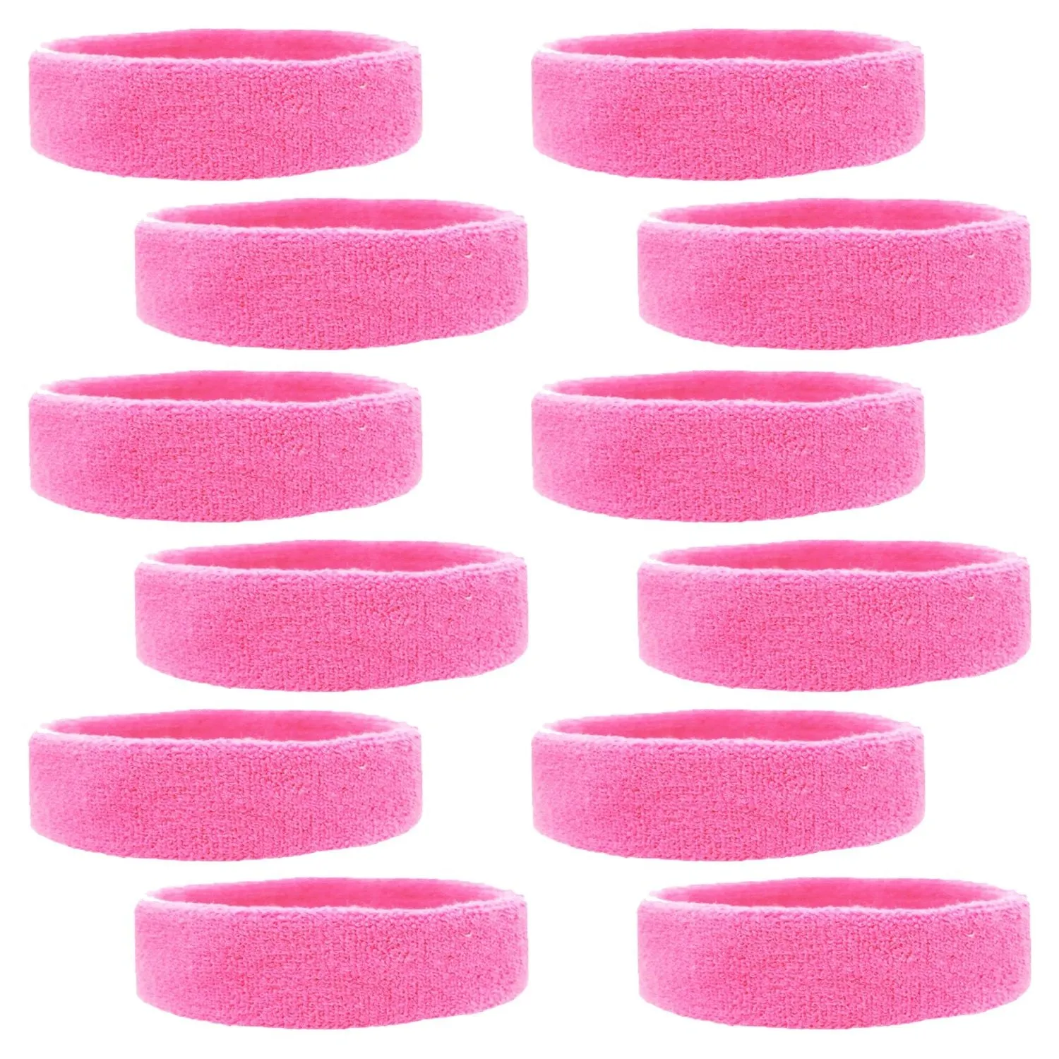 Sweatbands Soft Terry Cotton 12 pack Choose Colors & Quantities: