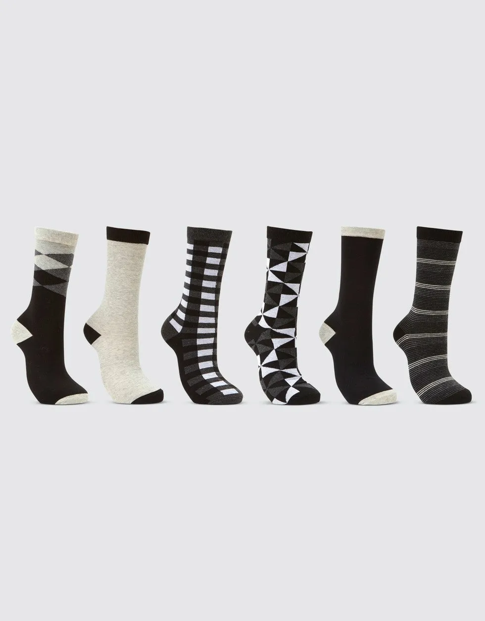 Tasteful Finesse Crew Socks 6 Pack