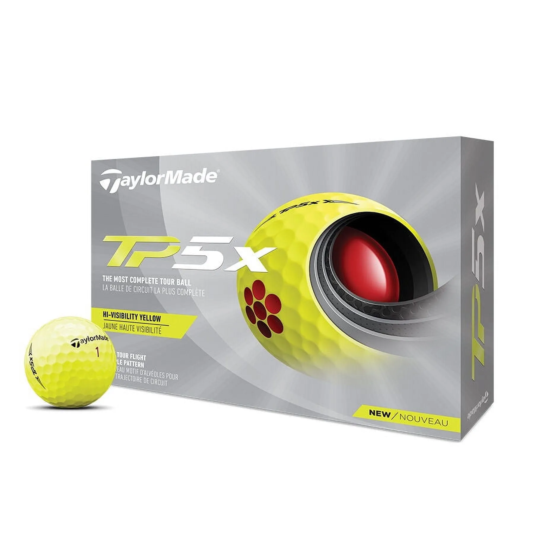 TaylorMade TP5X Urethane Golf Balls, 12 Pack, White