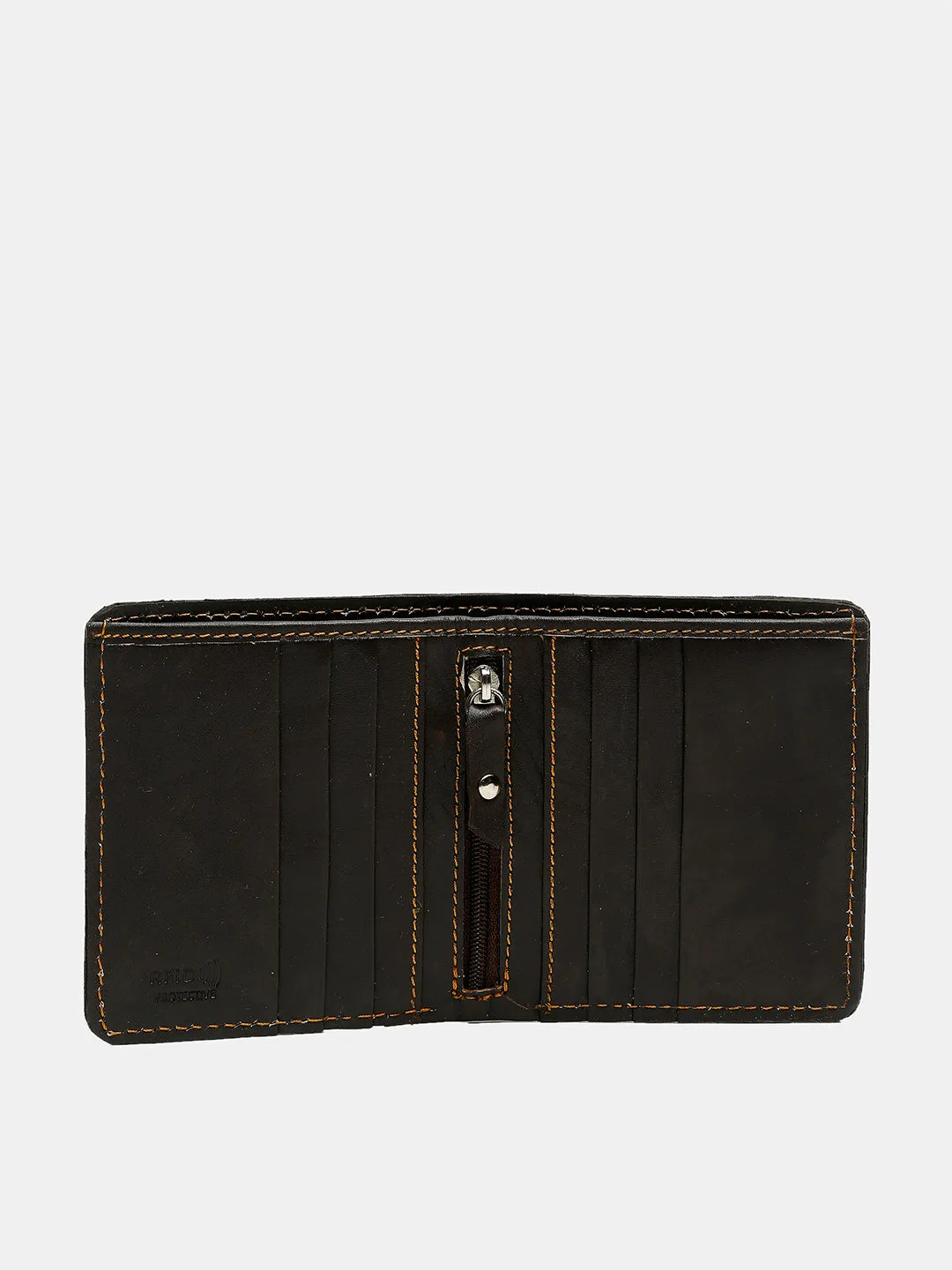 Teakwood Genuine Leather Brown Color Wallet - Clearance sale