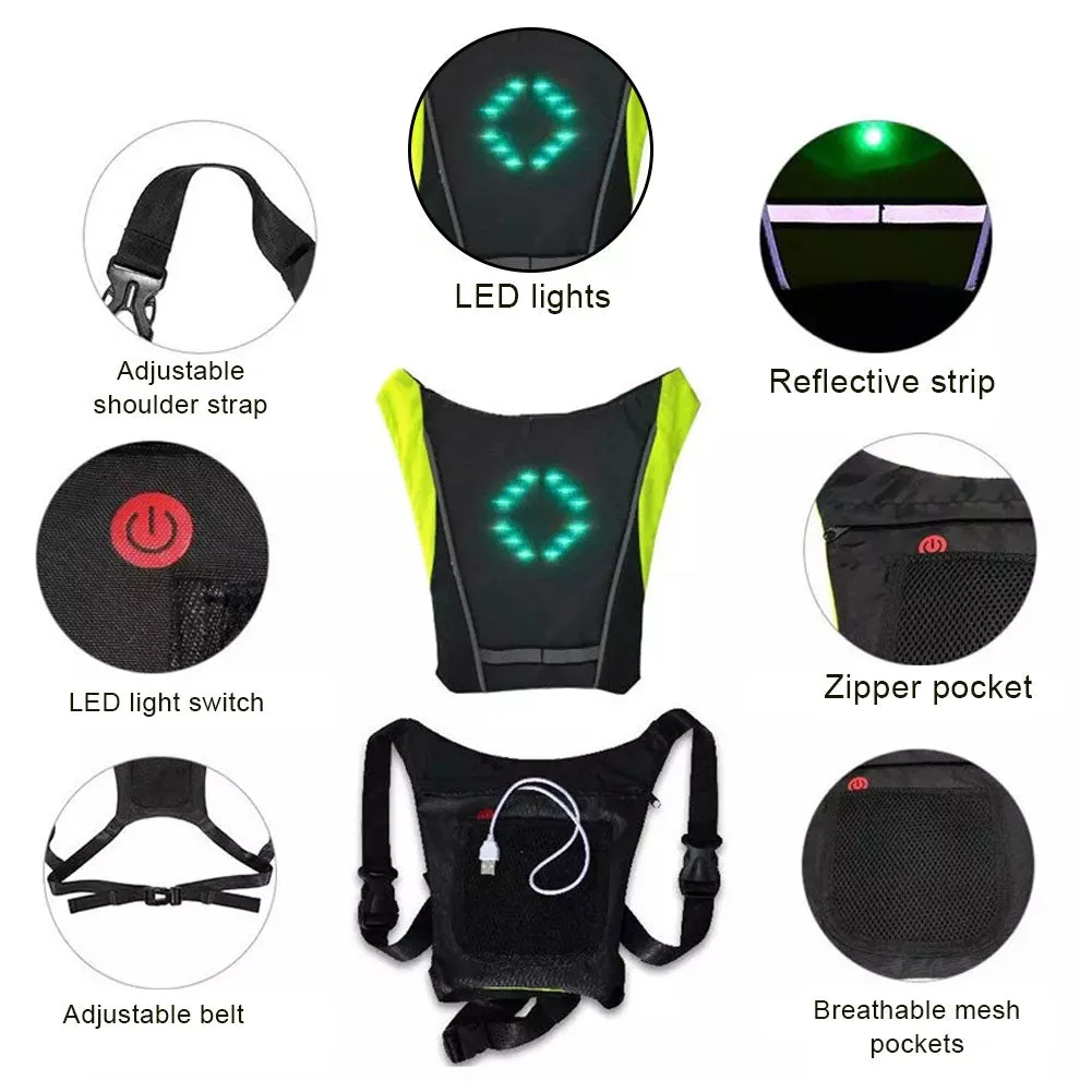 TEEK - LED Wireless Cycling Safety Turn Signal Light Vest