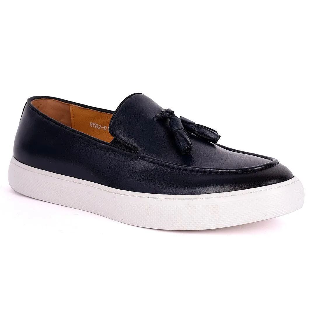 Terry Taylors Classic Tassel Designed Men's Sneaker Shoe- NavyBlue