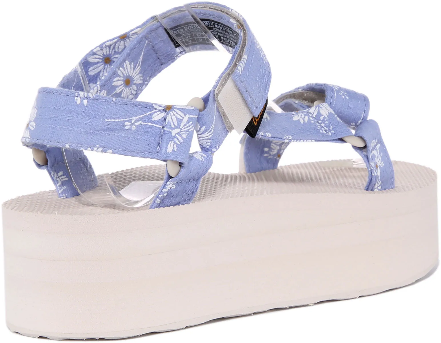 Teva Flatform In Blue Floral For Women