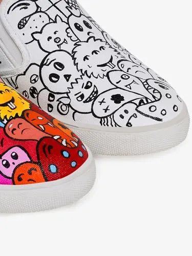 THE QUIRKY NAARI Color Me Up Slipons - Show Off Your Unique Flair | Multicolor | 7 UK