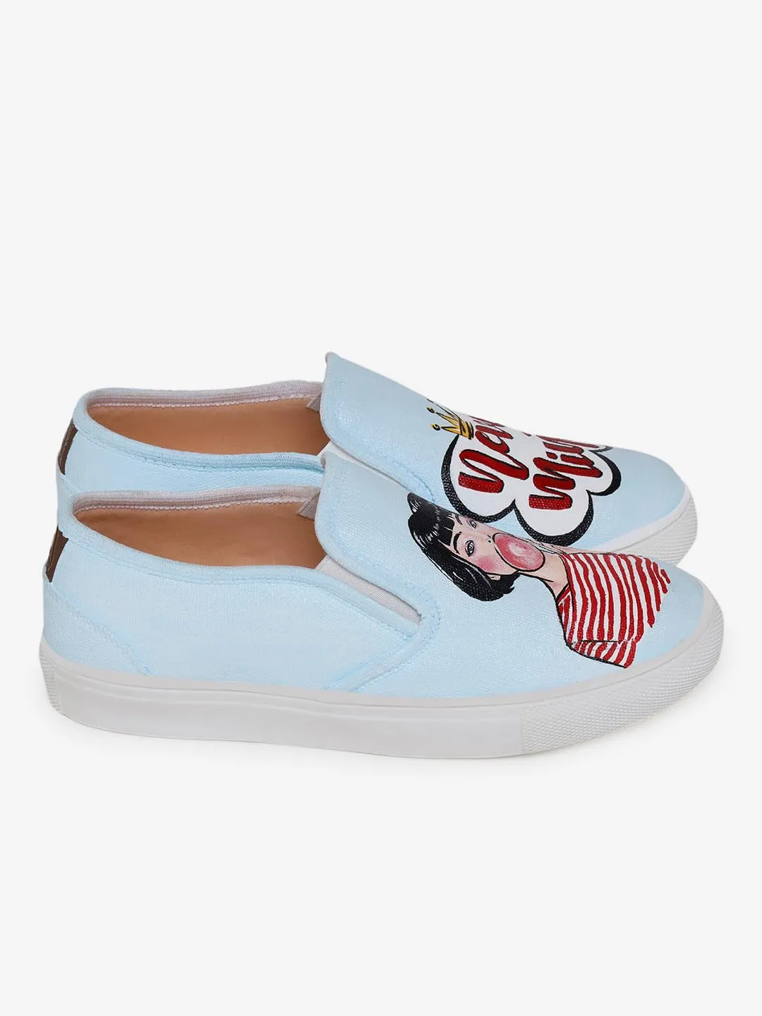 THE QUIRKY NAARI Nevermind Slipons Fun Yet Comfortable | Blue | 4 UK