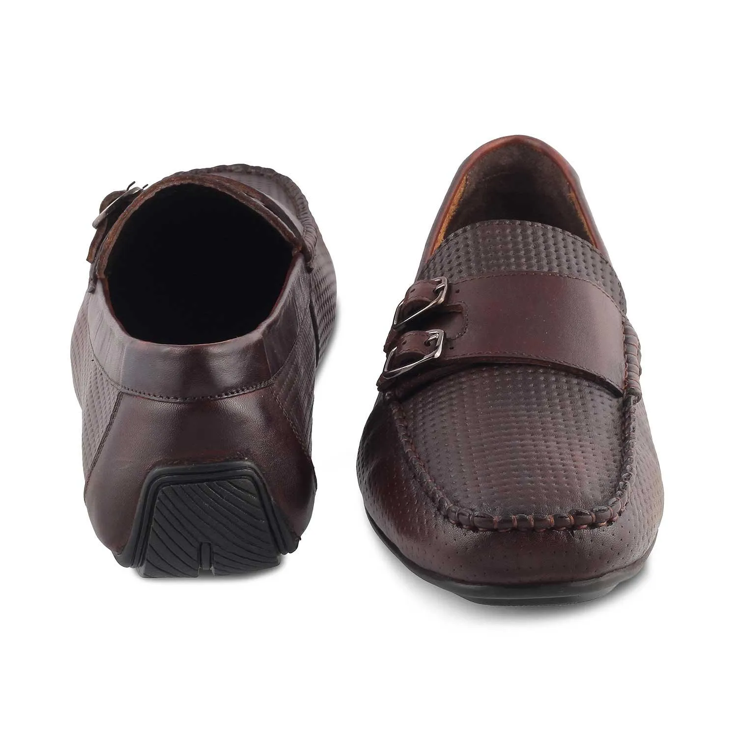 The Yosa Brown Men's Double Monk Shoes Tresmode