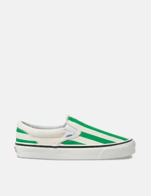 Vans Classic Slip-On 98 DX (Canvas) - White/OG Emerald/Big Stripes