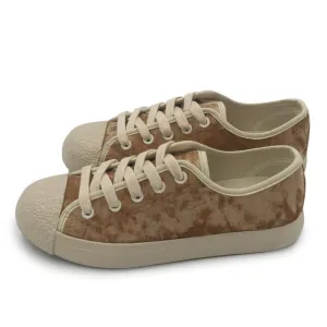 Velvet Lace Up Canvas Sneakers