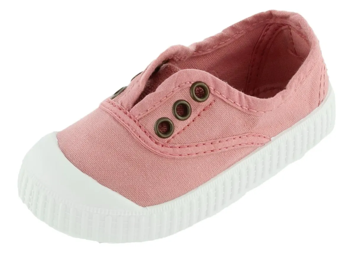 Victoria Girl's Inglesa Slip-On Canvas Sneakers, Nude