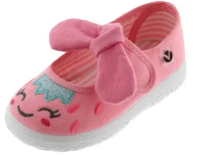 Victoria Girl's Mary Jane Slip-On Canvas Sneakers, Rosa