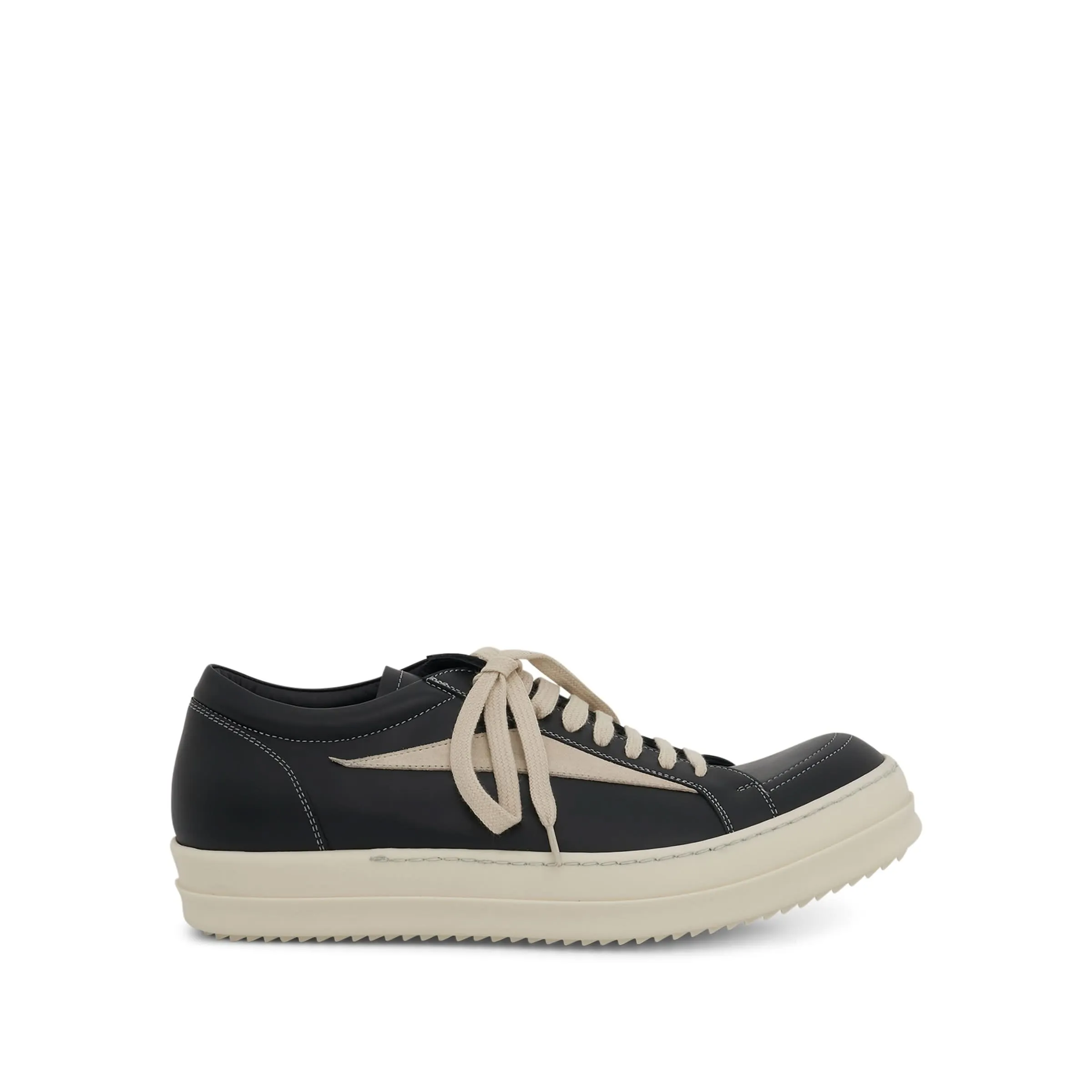 Vintage Leather Sneakers in Black/Milk