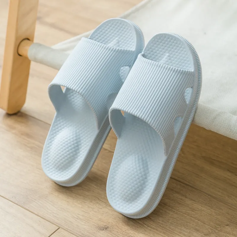 Women Bathroom Slippers With Heel Massage Ball Design Shoes At Home