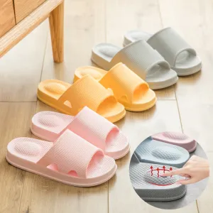 Women Bathroom Slippers With Heel Massage Ball Design Shoes At Home