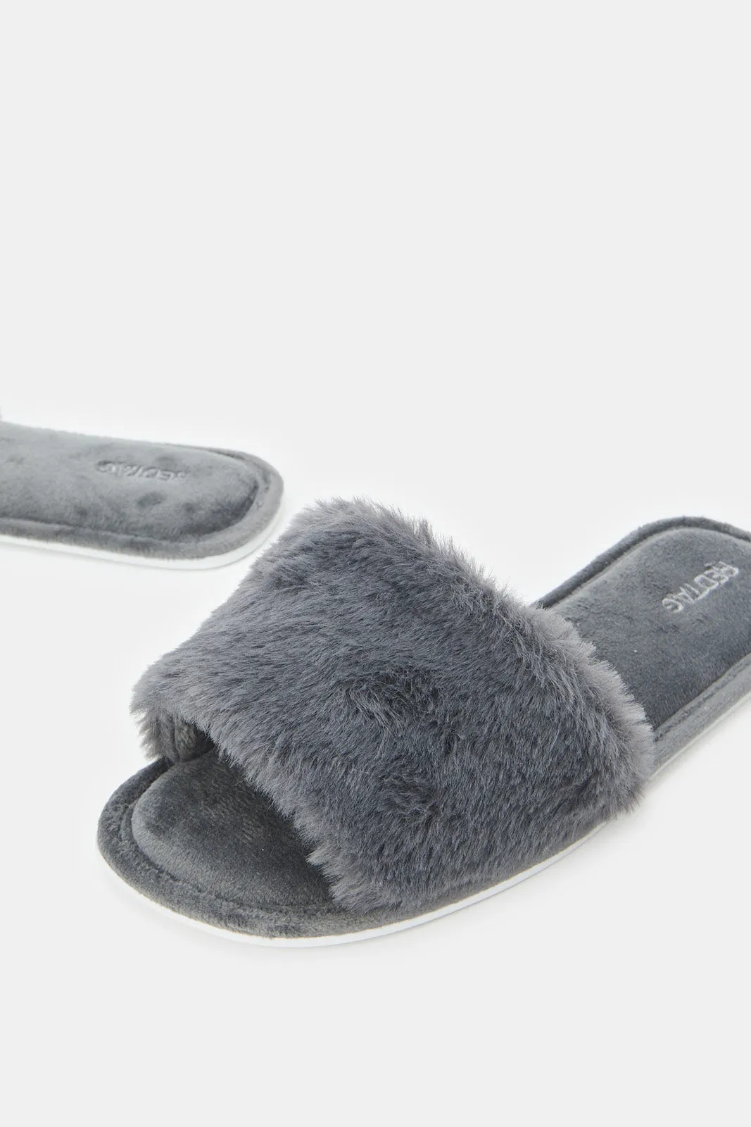 Women Charcoal Classic Slippers