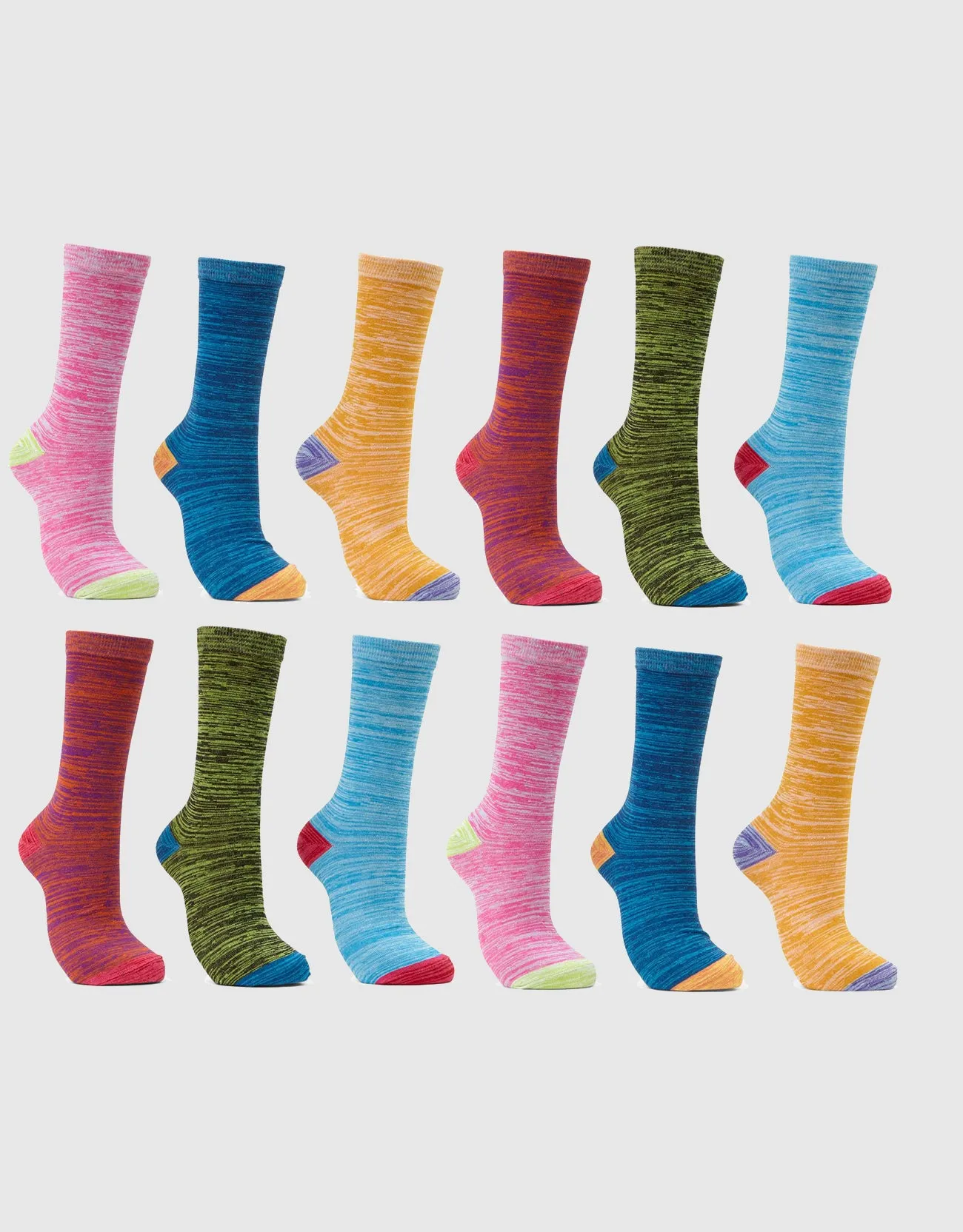 Women's Dress Crew Socks 12 Pack