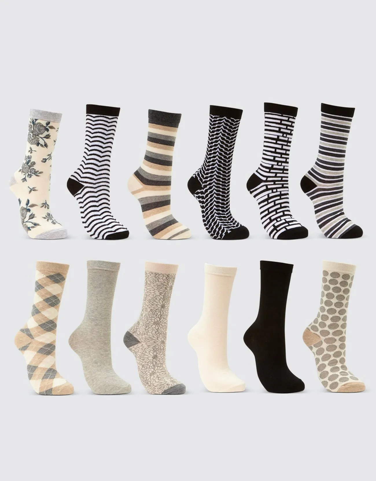 Women's Dress Crew Socks 12 Pack