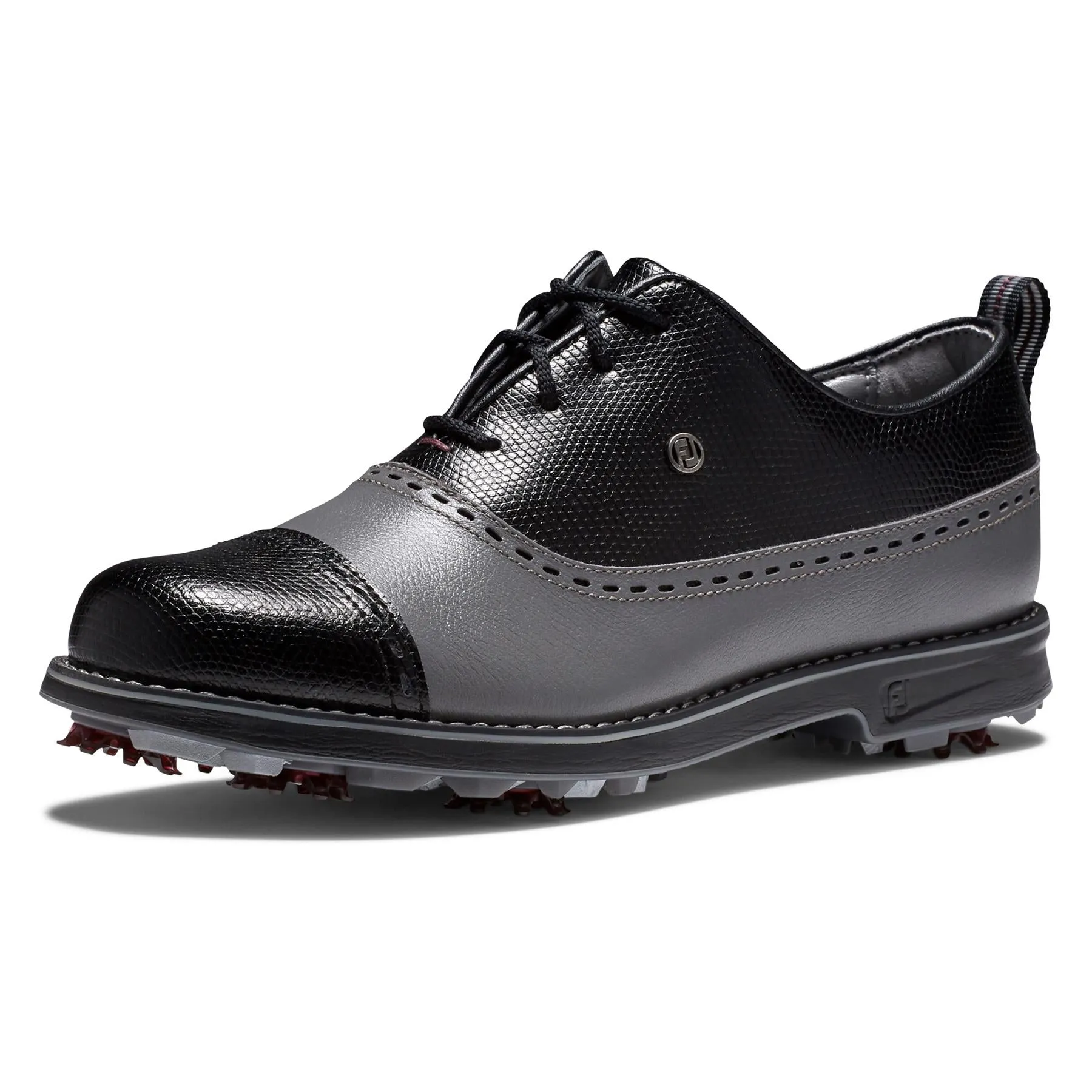 Womens DryJoys Premiere Series Golf Shoe Black/Charcoal - AW23