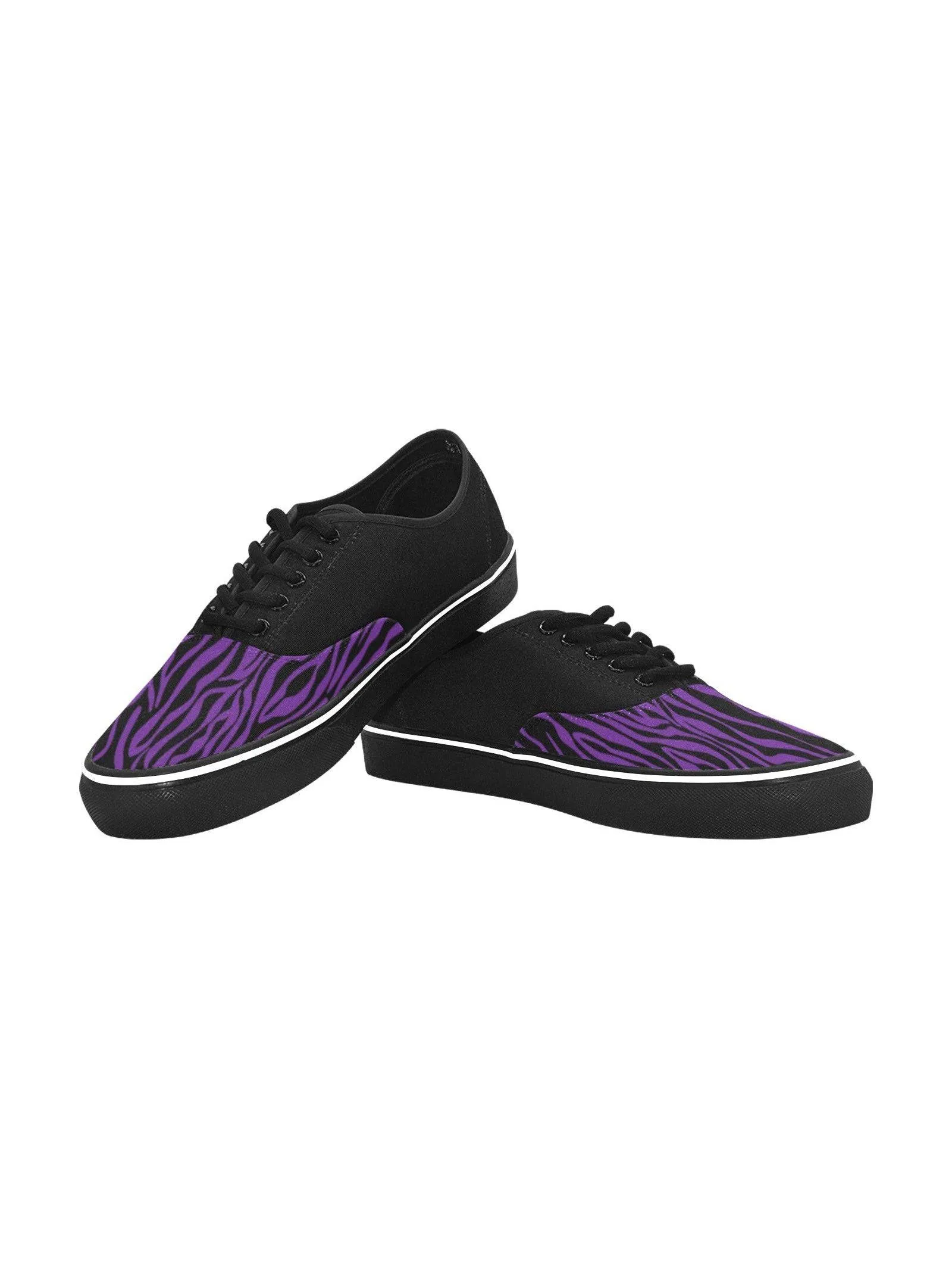 Zebra Purple Men's Creeper Sneakers