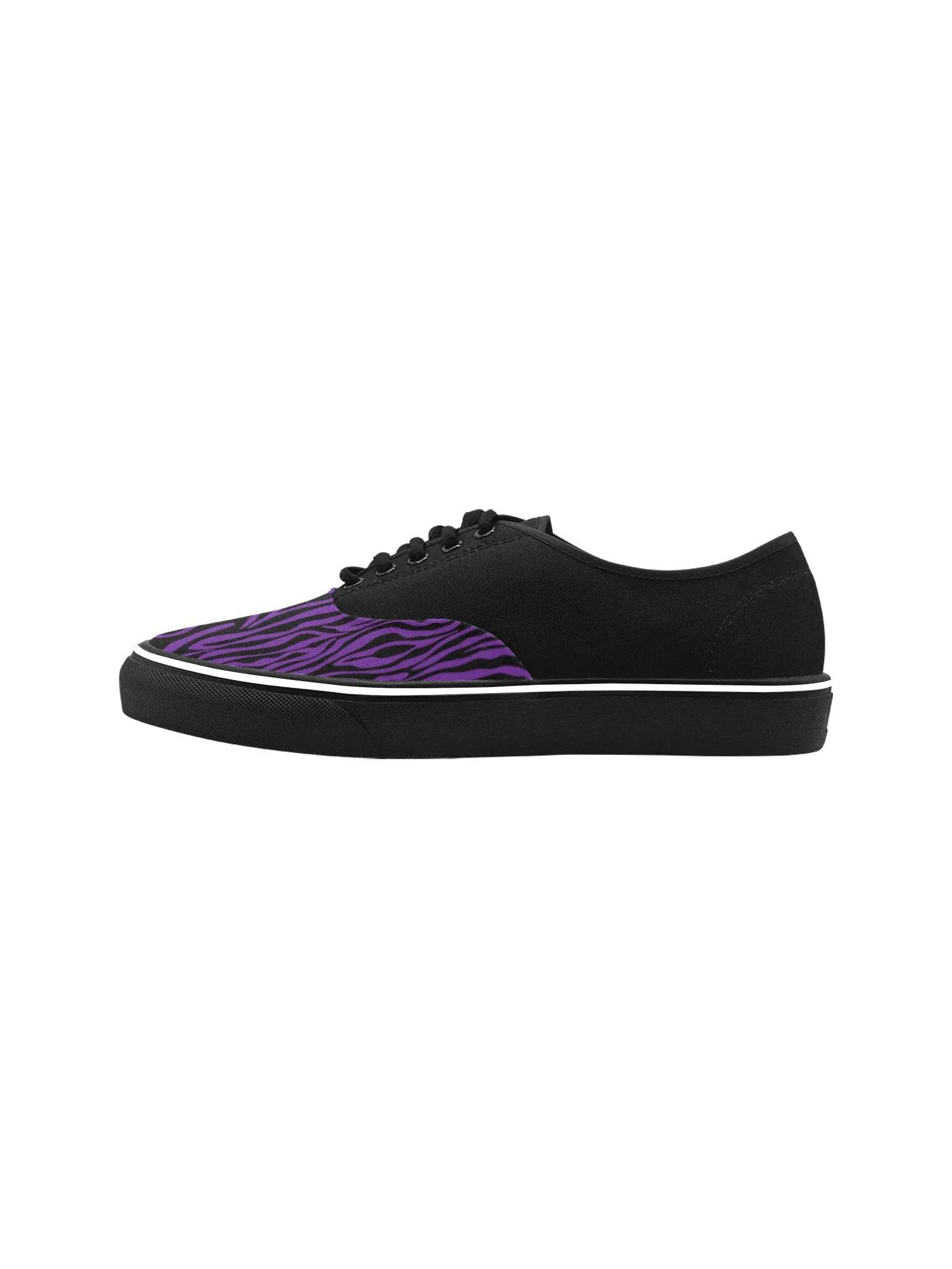 Zebra Purple Men's Creeper Sneakers